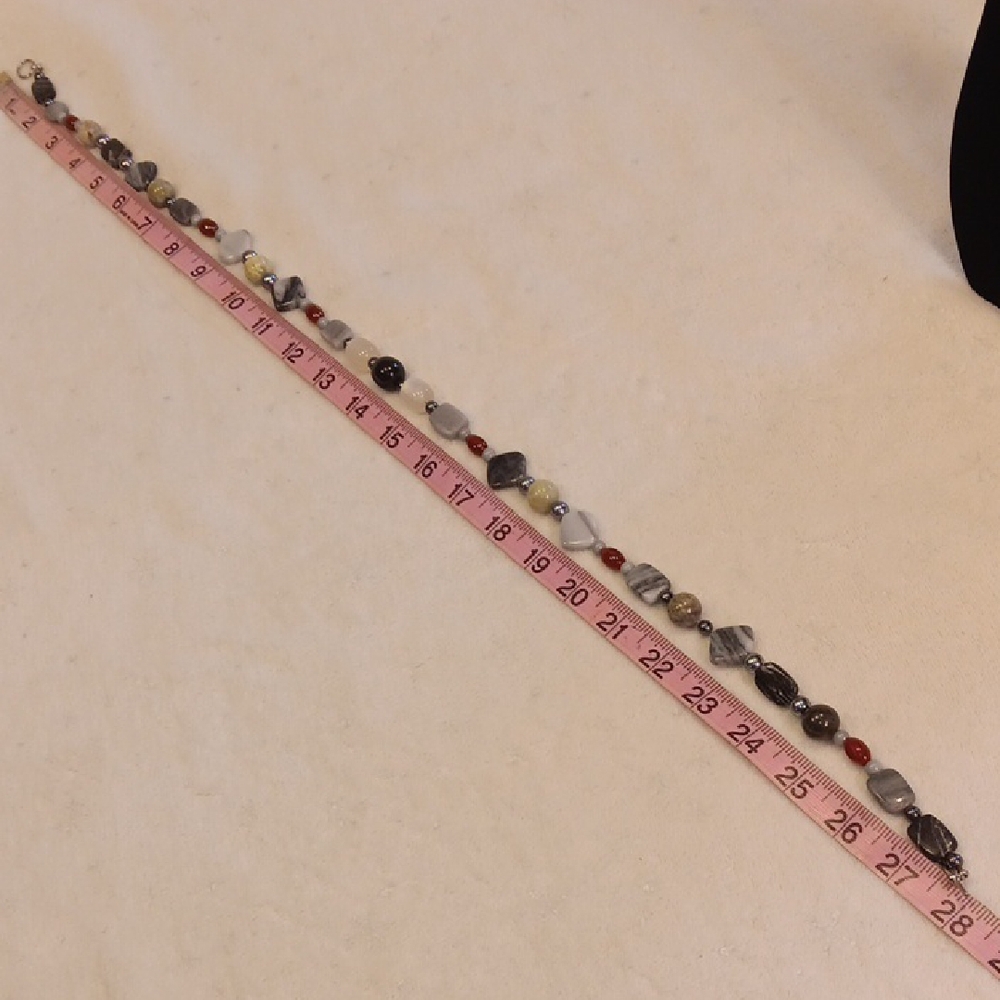 Artisan Handmade Beaded Necklace in Multiple Earthy Tones And Shapes - Picture 5 of 5